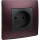 Etika Антрацит Розетка без заземления со шторками, винтовые клеммы  672634  Legrand