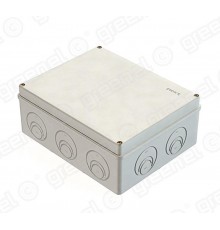 Коробка приборная (подъездная) наружного монтажа 240х195х90мм IP55. в комплекте вводы монт плата 1мм (6шт)  GE41342  Greenel
