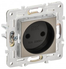 SKANDY Розетка без з/к/ш 10А SK-R02N никель  SK-R10-10-K50  IEK