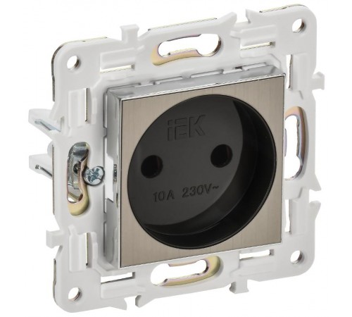 SKANDY Розетка без з/к/ш 10А SK-R02N никель  SK-R10-10-K50  IEK