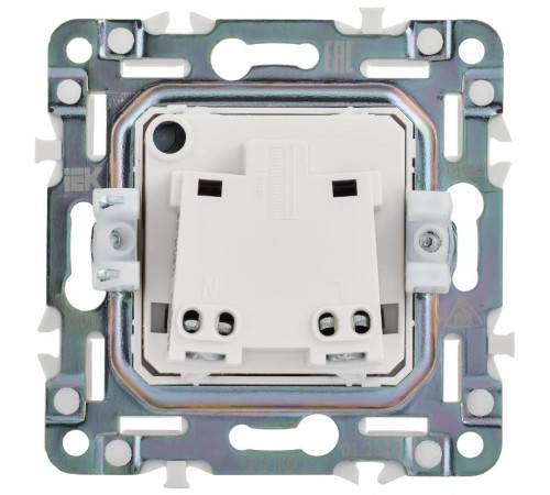 SKANDY Розетка без з/к/ш 10А SK-R02N никель  SK-R10-10-K50  IEK