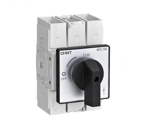Выключатель-разъединитель NF2-100/3HB дверного монтажа, черная прямая ручка (R)  324141  CHINT