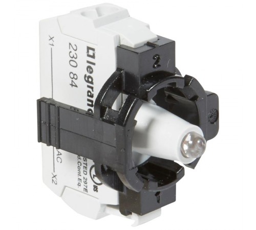 Комплектующий блок для диффузоров - Osmoz - для комплектации - с подсветкой - пружин. клеммы - 230 В~ - жёлтый - 1 пост  023134  Legrand