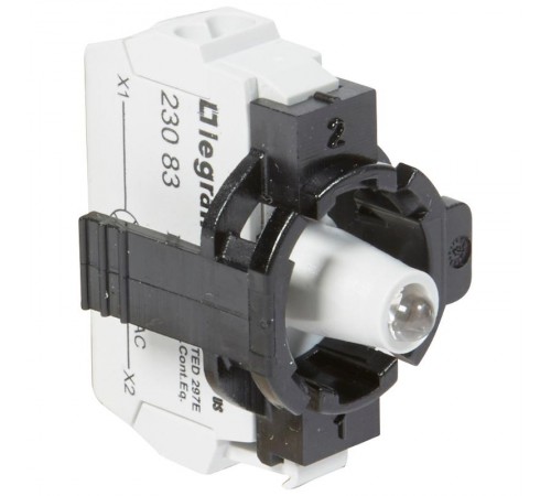 Комплектующий блок для диффузоров - Osmoz - для комплектации - с подсветкой - пружин. клеммы - 230 В~ - жёлтый - 1 пост  023134  Legrand