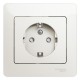 Glossa Перламутр Розетка с заземлением со шторками, 16А (в сборе)  GSL000644  SE