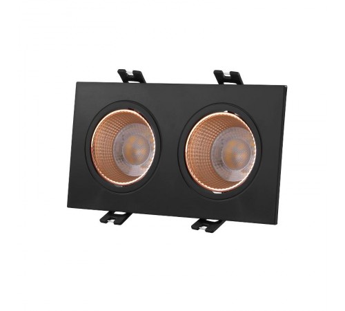 Светильник светодиодный встраиваемый DK3072-BBR , IP20, 10Вт, GU5.3, LED, черный/бронзовый, пластик  DK3072-BBR  DENKIRS