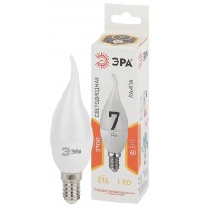 Лампа светодиодная LED BXS-7W-827-E14 Лампы СВЕТОДИОДНЫЕ СТАНДАРТ ЭРА (диод, свеча на ветру, 7Вт, тепл, E14)  Б0028482  ЭРА
