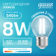Лампа светодиодная   Filament Elementary Шар 8W 540lm 4100К Е27 LED 1/10/100  52228  Gauss