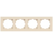 Рамка для розеток и выключателей Intro Accent 6-504-02 на 4 поста, СУ, слоновая кость  Б0063761  Intro