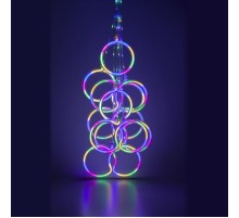 Гирлянда Неоновые кольца 2,4 м*0,65 м, ЕGNIG - RI  , мультиколор, 220В,  8 режимов, провод 1,5 м, IP20  Б0051878  ЭРА