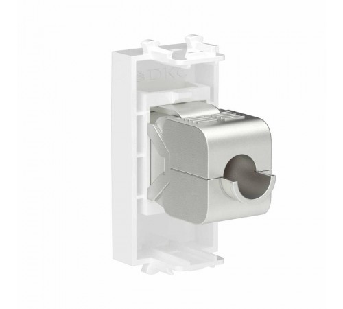 Компьютерная розетка RJ-45 без шторки модульная, кат.6А экранированная, "Avanti", "Белое облако", 1 модуль  4400771  DKC