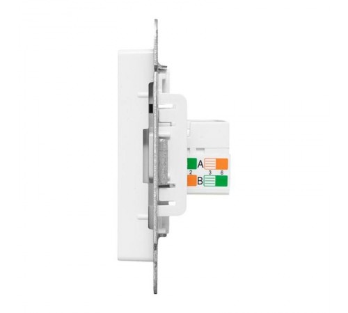 Механизм розетки RJ45 (cat5), белый Эпика EKF  UP1-SOW-RJ45-5  EKF