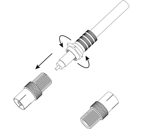 Переходник  Simple RS-A02 гнездо F-гнездо TV  Б0048291  ЭРА