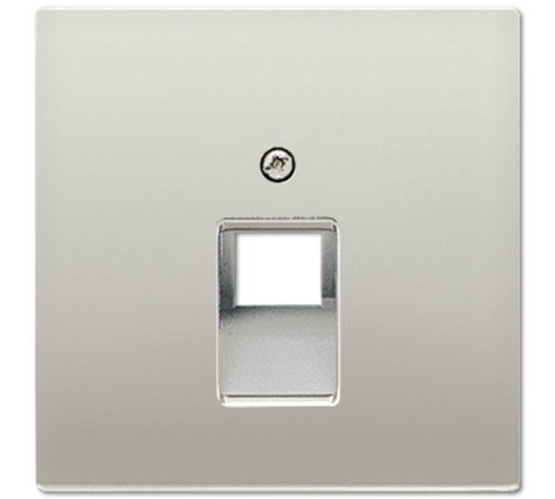 Крышка для одинарных телефонных и компьютерных розеток (UAE), фиксация винтом; металл; нержавеющая сталь; Edelstahl  ES2969-1UA  Jung