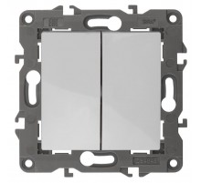 Переключатель ЭРА Elegance 14-1112-01 перекрёстный двойной, 10АХ-250В, белый  Б0065325  ЭРА