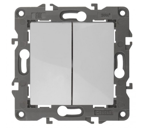 Переключатель ЭРА Elegance 14-1112-01 перекрёстный двойной, 10АХ-250В, белый  Б0065325  ЭРА