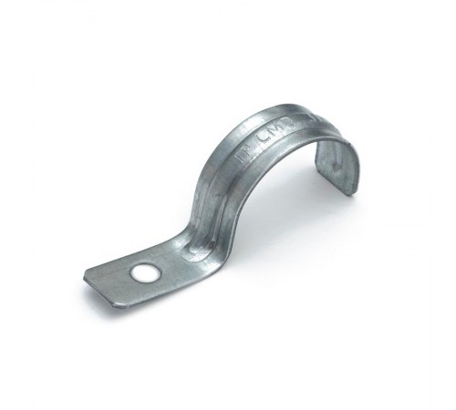 Скоба металлическая однолапковая усиленная противопожарная СМОУ d31-32 мм отв. d 6,5 мм (50шт/600шт уп/кор)  PR13.02428  Промрукав