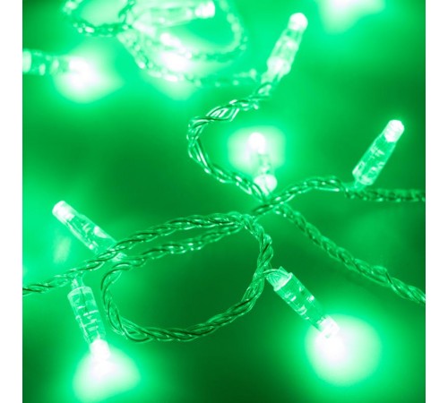 Светодиодная гирлянда ARD-STRING-CLASSIC-10000-CLEAR-100LED-FLASH GREEN (230V, 7W)  025786  Arlight