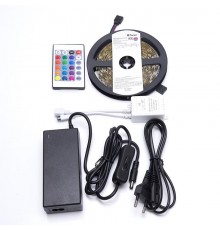 Лента светодиодная LS606, готовый комплект 5м 60SMD(5050)/м 14.4Вт/м IP20 12V RGB  27706  Feron