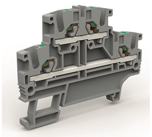 Двухуровневая клемма на 2,5 кв.мм  ZEFD200GR  DKC