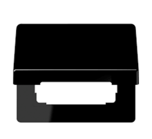 Крышка откидная для штепсельных розеток и изделий с платой 5050 мм; черная SL590KLSW Jung