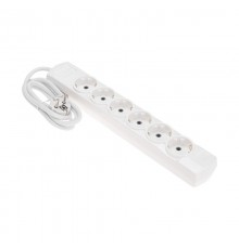 Удлинитель PREMIUM 6 гнезд, 1,5м, 3х1,5мм, с/з, белый  13-4112  REXANT