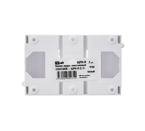 Корпус пластиковый навесной 2-4 модуля, IP30, БЕЛЫЙ, ЩРН-П-2/4  31031DEK  DEKraft