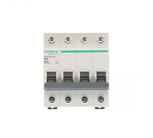 Выключатель автоматический четырёхполюсный 16A B 6kA City9  C9F16416 Systeme Electric