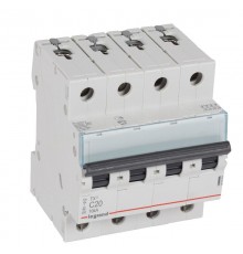 Выключатель автоматический четырехполюсный TX3 6000 20А C 10кА  403959  Legrand