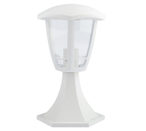 Светильник садово-парковый 6гран белый напольный 29см E27 IP44(У1) НТУ 07-40-003 "Валенсия 1" (8  Б0051200  ЭРА