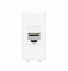 Компьютерная розетка RJ-45 без шторки модульная , кат.6А, "Avanti", "Белое облако", 1 модуль  4400671  DKC