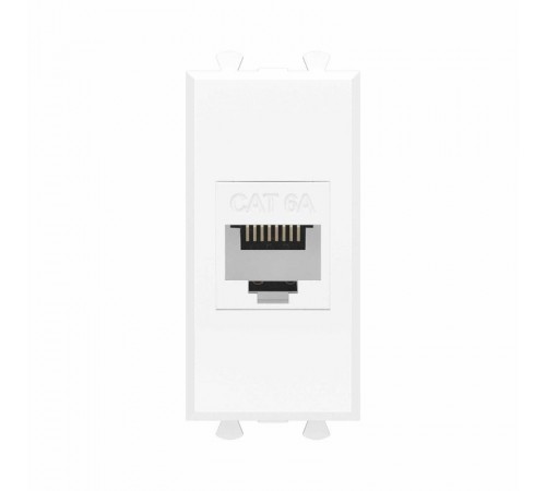 Компьютерная розетка RJ-45 без шторки модульная , кат.6А, "Avanti", "Белое облако", 1 модуль  4400671  DKC