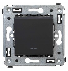Инвертор (промежуточный переключатель) одноклавишный в стену, "Avanti", "Черный матовый"  4412123  DKC