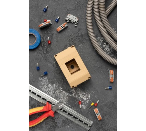 Бокс пластиковый навесной КМПН 1/4 светлое дерево индивидуальный штрих-код (ВхШхГ) 135х71х58 IP20 PROxima  pbm40-n-4-light  EKF