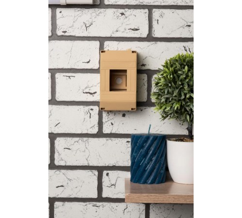 Бокс пластиковый навесной КМПН 1/4 светлое дерево индивидуальный штрих-код (ВхШхГ) 135х71х58 IP20 PROxima  pbm40-n-4-light  EKF