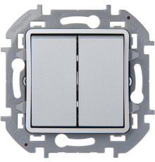 Inspiria Алюминий Переключатель двухклавишный 10AX  673657 Legrand