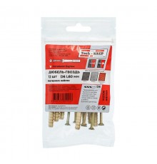 Дюбель-гвоздь 6К60 пот. манжета (нейлон) (12 шт) - пакет ( 0,071 кг)  102936  Tech-KREP