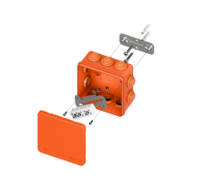 Коробка огнестойкая E45 100х100х50мм с клеммниками 5 полюсов 0,5-10мм2 IP55 HF  plc-kmfr-100-510  EKF