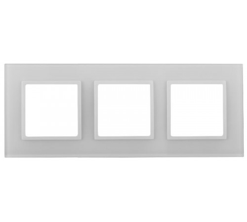 14-5103-01 Рамка на 3 поста, стекло, Эра Elegance, белый+бел  Б0034506  ЭРА