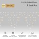 Гирлянда Айсикл (бахрома) светодиодный, 5,6 х 0,9 м, с эфф.мерцания, БЕЛЫЙ провод "КАУЧУК", 230 В, диоды ТЕПЛЫЙ БЕЛЫЙ, 240 LED  255-266  NEON-NIGHT