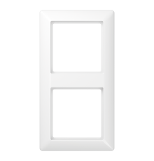 Рамка 2-кратная для вертикальной и горизонтальной установки; термопласт, белая  AS582BFWW  Jung