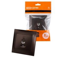 Розетка компьютерная RJ45 шоколад "Лама"  SQ1815-0516  TDM