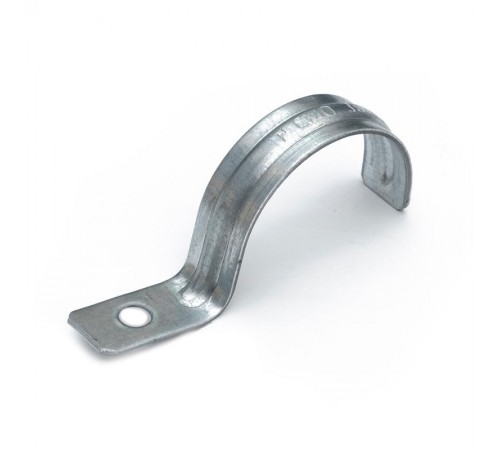 Скоба металлическая однолапковая усиленная противопожарная СМОУ d38-40 мм отв. d 6,5 мм (50шт/300шт уп/кор)  PR13.02429  Промрукав