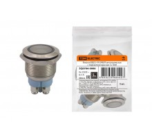 Кнопка EB2Q-1910NE/R металлическая с подсветкой красная 1з  SQ0704-0086  TDM