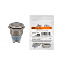 Кнопка EB2Q-1910NE/R металлическая с подсветкой красная 1з  SQ0704-0086  TDM