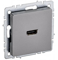 BRITE Розетка HDMI РHDMI-0-БрС сталь   BR-H10-K46  IEK