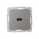BRITE Розетка HDMI РHDMI-0-БрС сталь   BR-H10-K46  IEK