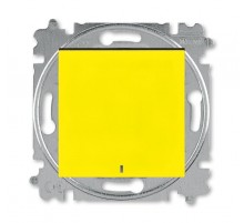 ABB Levit Жёлтый / дымчатый чёрный Выключатель кнопочный 1-кл. с подсветкой  3559H-A91447 64W  2CHH599147A6064  ABB