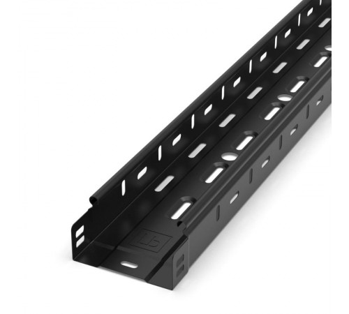 Лоток перфорированный Стандарт 100х50х3000 (0,7 мм) RAL 9005 (24 м/уп)  PR16.9975  Промрукав