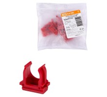 Крепеж-клипса для трубы ПНД 16 мм (10 шт.) красная  SQ0405-0141  TDM